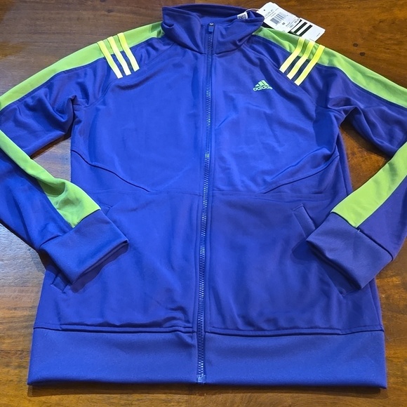 adidas Jackets & Blazers - NWT Adidas Big Score Jacket Purple and Lime Green Size Medium